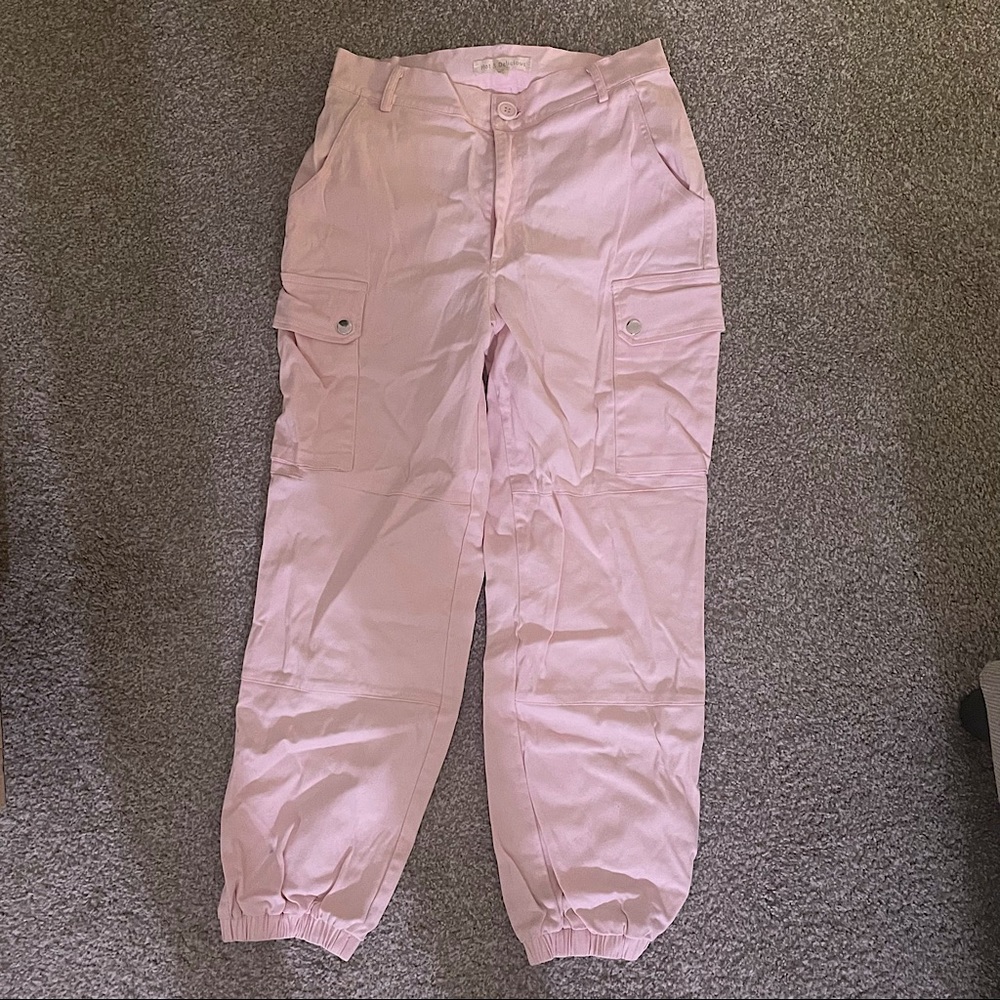 Pink cargo pants